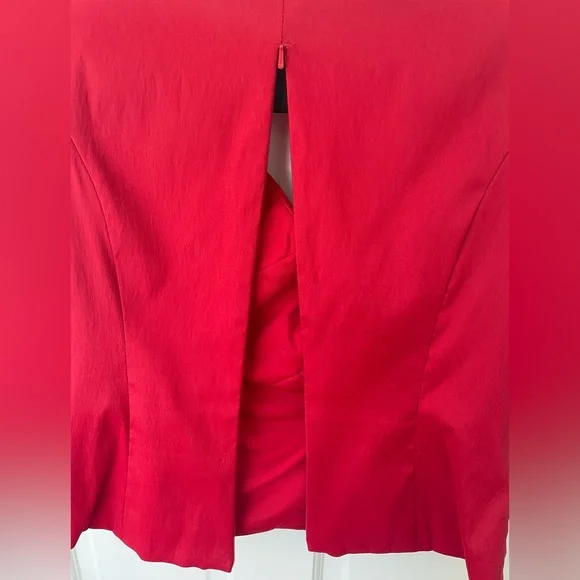 Red evening, gala, party top size 8 - Picture 3 of 8